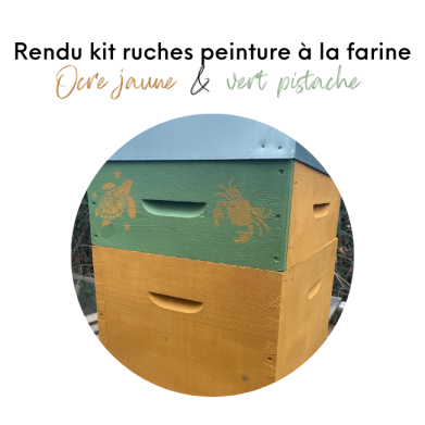 KIT PEINTURE RUCHES JAUNE ET VERT (POUR 7 M²)