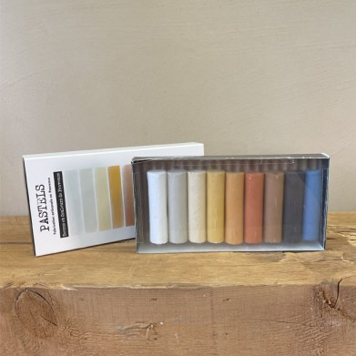 Box of 9 dry pastels "Terres et couleurs de Provence"