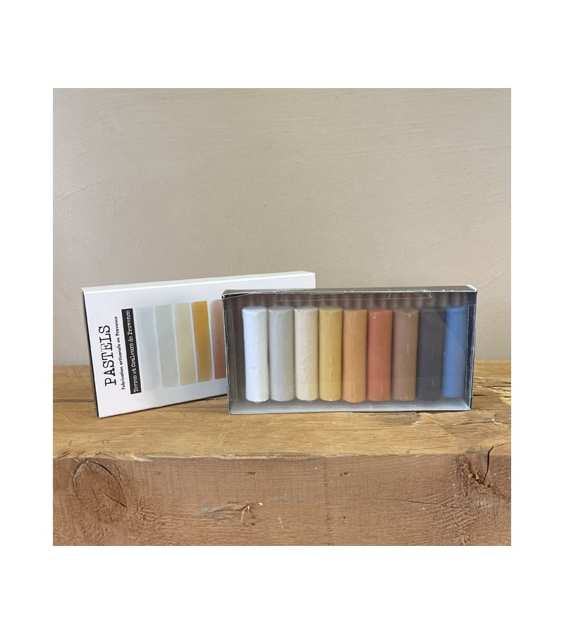 Box of 9 dry pastels "Terres et couleurs de Provence"