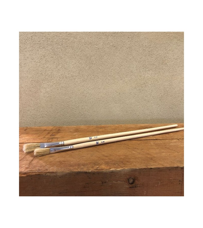 pinceau brosse plat, poils naturels - 2 tailles disponibles pinceau brosse plat, poils naturels - 2 tailles disponibles