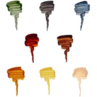 Coffret aquarelles 8 couleurs naturelles