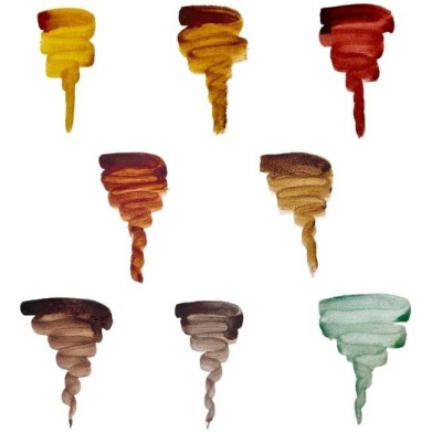 Coffret aquarelles 8 couleurs "terres d'ailleurs"