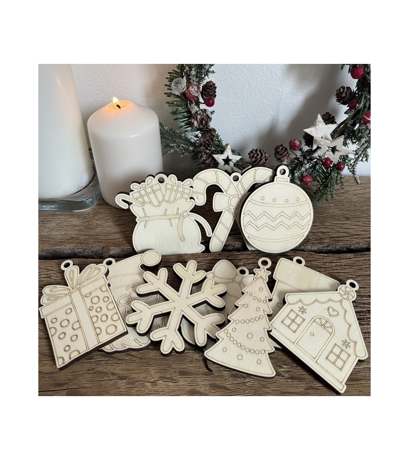 Kit peinture sur bois, thème Noël