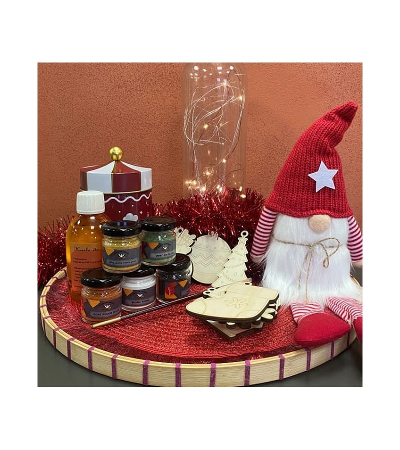 Kit peinture à l'huile sur bois, thème Noël