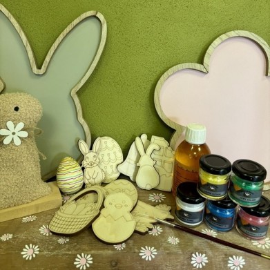 KIT PEINTURE À L'HUILE SUR BOIS - PAQUES