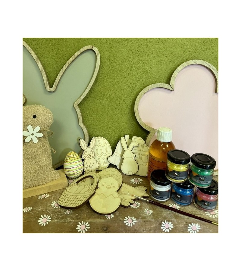 KIT PEINTURE À L'HUILE SUR BOIS - PAQUES