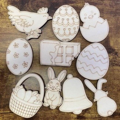 OIL PAINTING  KIT ON WOOD - EASTER