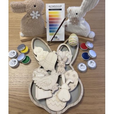 BUCOLIC EASTER WATERCOLOR PAINTING KIT ON WOOD