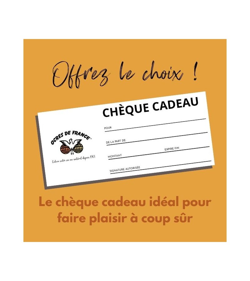 CHÈQUE CADEAU OCRES DE FRANCE