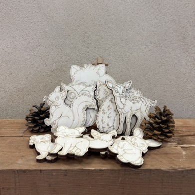 Créations en bois "Animaux de la forêt"