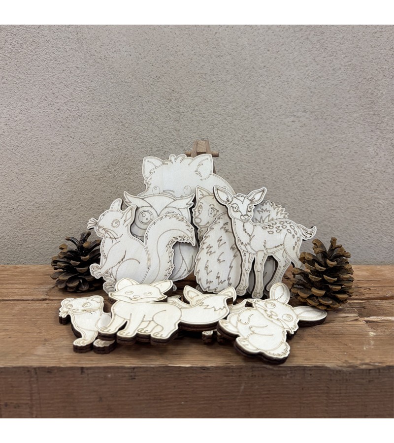 Créations en bois "Animaux de la forêt"