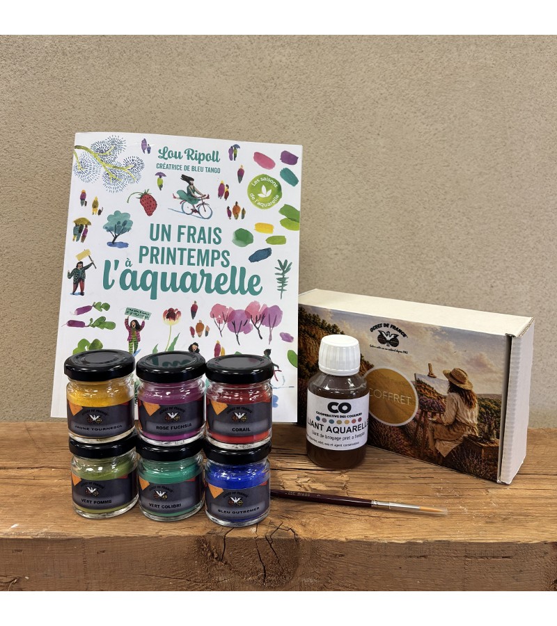 Coffret complet pigments & aquarelle | Printemps