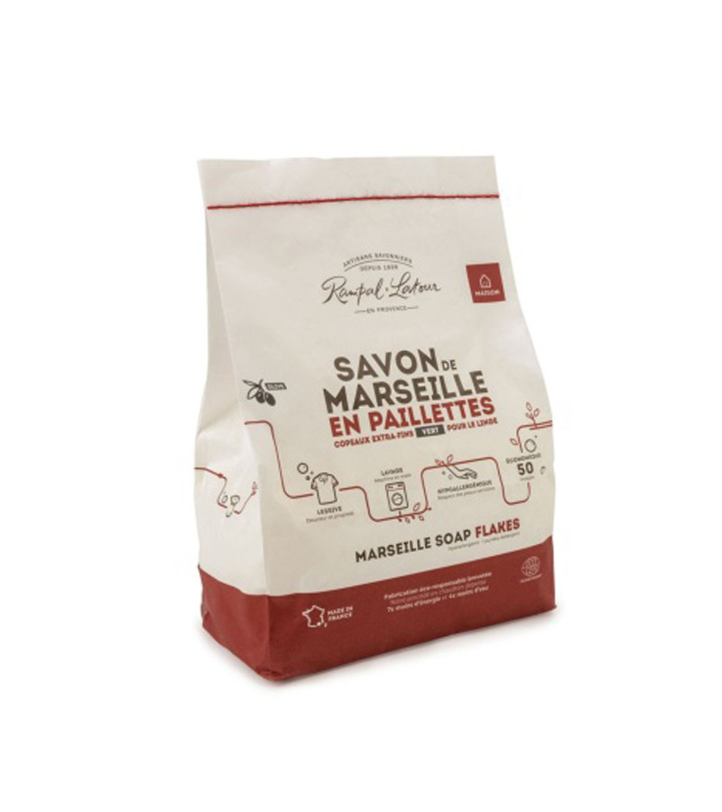 SAVON DE MARSEILLE EN PAILLETTES VERTES - ECOCERT