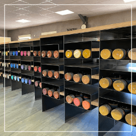 Rayonnage pigments ocres de France